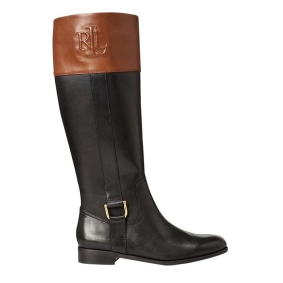 Lauren Ralph Lauren Bernadine Leather Boots Sz 8B NWOT - Picture 1 of 14